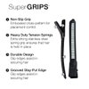 Cricket Super Grips Professional Salon Hair Clips for Styling, Cutting, Sectioning and Coloring, Rubberized Aluminum, 6-Pack, Black