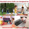 Oleitodh 60 Pcs Baseball Stress Ball, 2.5 Inch Mini Squeeze Foam Baseball Bulk, Baseball Squishy Balls for Kids, Relaxable Sports Ball for Themed Party Favors, Decoration, Anxiety Relief