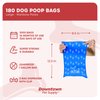 Downtown Pet Supply 180 Count Unscented Dog Waste Bags with Dog Poop Bag Dispenser, Rainbow with Paw Prints - Leak-Proof Dog Poop Bags Refills with Leash Clip and Bone Bag Dispenser - 12.5 x 8.5"
