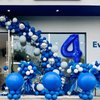 Number 4 Balloon 40 inch, Dark Blue Big Number Balloon, Giant Foil 4 Balloons Number, Helium 4th Birthday Balloons for Kids Boys Girls Birthday Party Decorations Wedding Anniversary Event Supplies