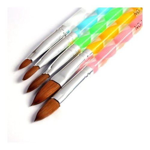 Nailart Makeup Kits 5pcs Acrylic Nail Art UV Gel Carving Pen Brush Liquid Powder DIY No. 2/4/6/8/10