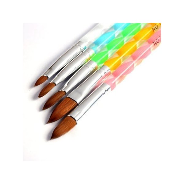 Nailart Makeup Kits 5pcs Acrylic Nail Art UV Gel Carving Pen Brush Liquid Powder DIY No. 2/4/6/8/10