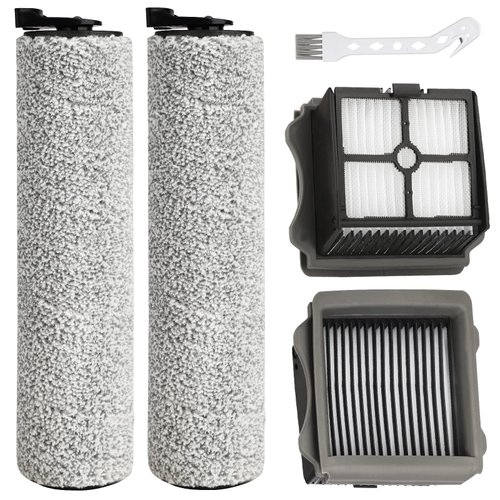Ifloor3 Roller Brush Replacement for iFloor 3 and Floor One S3 Cordless Wet Dry Vacuum Cleaner (2 Brush Roller+2 HEPA Filters)