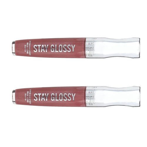 Pack of 2 Rimmel Stay Glossy 6HR Lip Gloss, Date Night # 290
