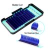 VAVALASH Colored Easy Fan Eyelash Extensions 0.07 C Curl 8-15mm Mixed Tray Blue Self Fanning Lashes 2D-10D Colorful Volume lash extensions（Blue,0.07-C-8-15 Mix）