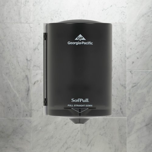 SofPull Junior Centerpull Paper Towel Dispenser by GP PRO (Georgia-Pacific), Translucent Smoke, 58008, 1 Dispenser, 7.10" W x 6.68" D x 10.77"