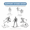 TSY TOOL 2 Pcs of HG144 Action Figure Stand, Display Holder Base, Doll Model Support Stand Compatible with 6" HG RG SD SHF Gundam 1/44 Toy Clear