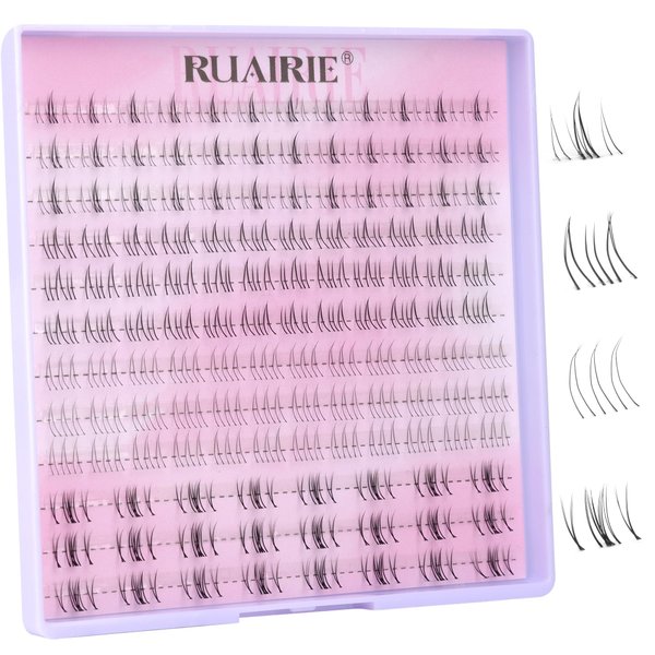 Bottom Lash Clusters Eyelash Extensions 132pcs Natural Eyelash Clusters Lash Extensions 4 Styles Wispy Individual Lashes by Ruairie