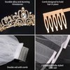 YARIEW Gold Crown + Bride Veil Set, Rhinestone Wedding Bridal Tiara, Bridal Shower Decorations, Bachelorette Party Decorations Gift for Women and Girls