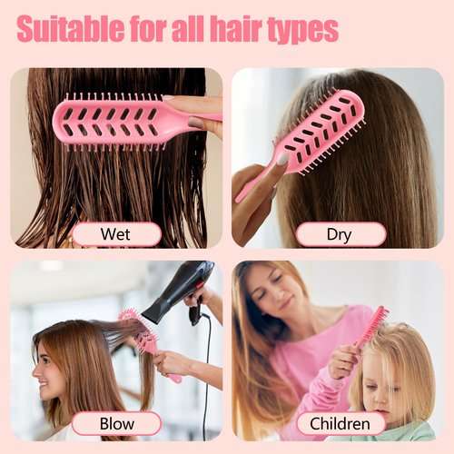 kuwa Detangling Brush,Detangler Brush for Curly, Thick, and Straight Hair,Paddle Brush for Wet&Dry Hair,Pain-Free Brush Hair,Vented Hair Brush for Detangling