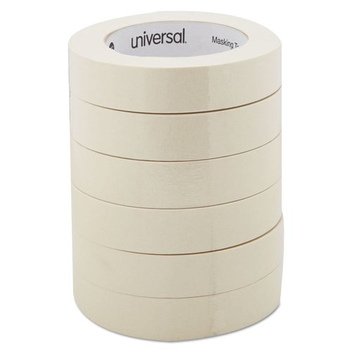 Universal 51301 General Purpose Masking Tape, 24mm x 54.8m, 3-Inch Core, 3/Pack