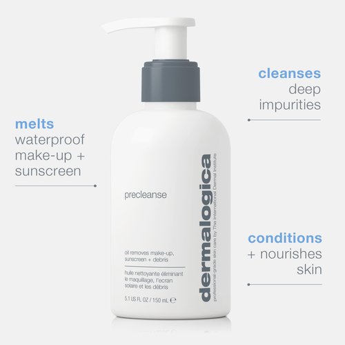 Dermalogica Precleanse Oil Cleanser, Makeup Remover for Face - Cleanse Pore and Melts Makeup, Oils, Sunscreen and Environmental Pollutants, 5.1 fl oz