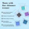 FeiCuiYun Monochrome Eyeshadow, Matte eyeshadow singles, Matte nude eyeshadow, Neutral Matte Pressed Powder Single Vegan Eyeshadow; Talc, Paraben & Cruelty Free, (Malachite Green)