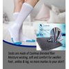 SYOLLAVE Diabetic Socks Extra Wide Non Binding Neuropathy Socks, Bariatric Socks for Men Women 6 Pairs