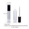 Lip Gloss Brush Wand Tubes Empty, 12 Pack 5ml Lip Gloss Containers with Wand, 12 Black Lip Gloss Tubes with Rubber Stoppers for DIY Lip Gloss Balm (Black)