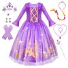 Meland Princess Dress Up for Girls 3-8, Dress Up Clothes for Girls Halloween Costumes Birthday Gift for Toddler Girls