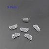 12.4mm Eyeglass Nose Pads D Shape 5 Pairs Pushin Push in Nose Pieces Anti-Slip Soft Silicone Glass Nose Pieces for Glasses Eyeglasses Sunglasses
