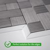 LONGKING 10 ft Peel and Stick Trim, Molding Trim for Walls, Edges, Borders, Backsplash Tile Edge, Flexible and Self Adhesive Trim, White