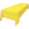 LA Linen Polyester Poplin Washable Rectangular Tablecloth, Stain and Wrinkle Resistant Table Cover 60x108, Fabric Table Cloth for Dinning, Kitchen, Party, Holiday 60 by 108-Inch, Yellow Light