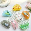3.2" Vintage Pattern Print Hair Claw Clip with Cherry Non-Slip Strong Hold Hair Accessories for Women Girls Thin Hair, Cherry White