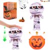 Funny Halloween Mummy Plush Gift Toys Interactive Scare Plush Toys That Bounce Out of Halloween Candy Boxes Halloween Party Favorite for Kids Toddlers Teens and Adults