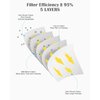 YUIKIO KN95 Face Mask, 30 Pack Protective KN95 Masks for Adults, Filter Efficiency≥95%,5 Layers Filter Safety Mask Against PM2.5 Disposable KN95 Respirator Masks in Bulk (White)