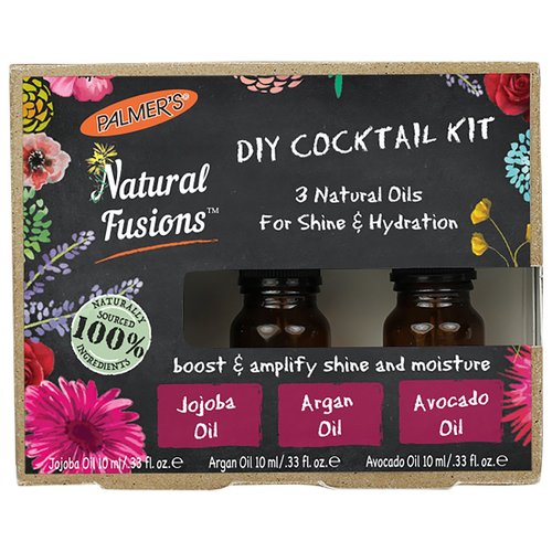 Palmer's Natural Fusions DIY Cocktail Kit, contains 3 Natural Oils for Hair Shine & Hydration, 3 x .33 fl. oz.