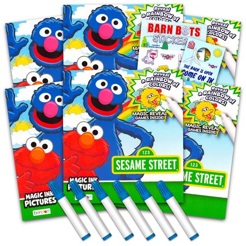 Sesame Street Imagine Ink Coloring Book Set for Girls Boys - 6 Pack No Mess Coloring Books with S...