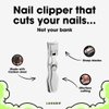 LuxGrip Nail Clipper for Thick Nails. Nail Clipper for Thick, Ingrown Nails. German Nail Clipper. Wide Open Toenail Clippers for Seniors Thick Nails. No Splash Nail Clippers - Black (Black)