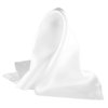 ROYAL SILK Fine White 100% Silk Pocket Square for Men Full-Sized 17"x17"