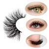 GOO GOO Mink Eyelashes, Middle Long Crossed Cluster Type False Eyelashes 18mm-25mm 5 Styles Multipack Natural Layered Hand Made Strips Siberian 3D Mink Lashes Fluffy Full Fake Eyelashes