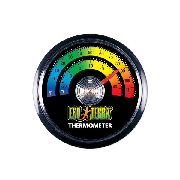 Exo Terra Thermometer for Reptile Terrarium – Provides Temperatures in Both Celsius and Fahrenheit