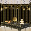Beistle 24 Piece Roaring 20 Swirls 1920’s Theme Party Decorations Dangling Whirls, 17"-32", Black/Gold
