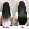 Clip in Hair Extensions Real Human Hair for Women Thick Remy Human Hair Extensions Brazilian Straight Human Hair Clip ins Natural Black Color 7pcs 18Inch 120g/set
