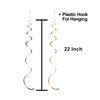 BRT Bearingshui Happy 11th Birthday Hanging Swirls Streams Ceiling Decorations, Celebration 11 Foil Hanging Swirls with Cutouts for 11 Years Old Black and Gold Birthday Party Decorations Supplies