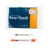 EasyTouch U-100 Insulin Syringe with Needle, 27G 1cc 1/2-Inch (12.7mm), Box of 100