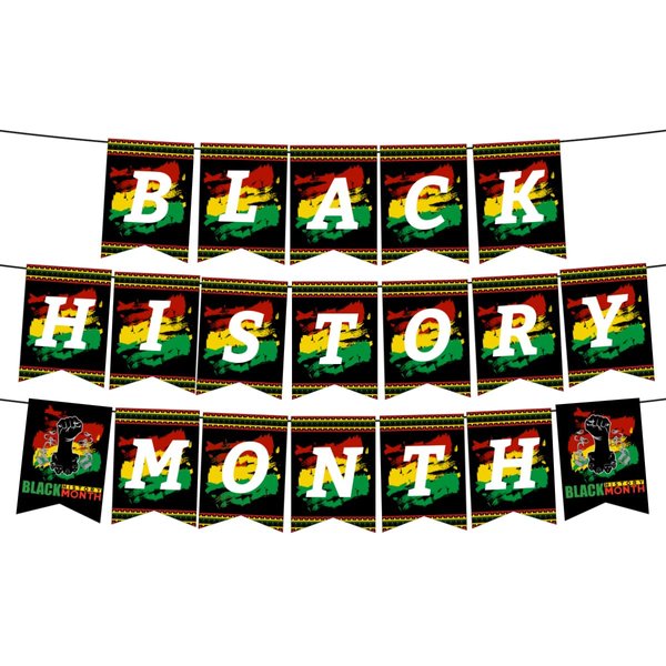 Black History Month Hanging Decorations, African American Banner, Black History Month Party Supplies, Black History Party Garland, Home Decor, Afro Sign Decorations
