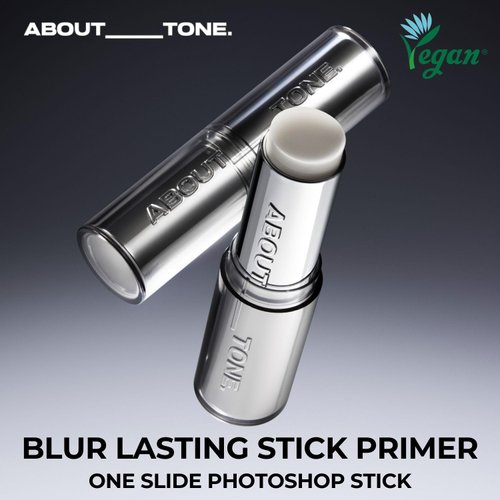 ABOUT TONE Blur Lasting Stick Primer - Lightweight Makeup Primer Stick Balm with Flawless Blurring Effect Pore Cover Smoothing Non-Drying Easy Application Longlasting Korean Face Makeup Vegan