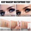 Adurello Liquid Eyebrow Pen Waterproof Eyebrow Pencil with a 4-Micro-Fork Tips, Brow Pencil for Long Lasting Natural Brows Makeup (3# Reddish brown)