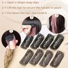 Ftyiwu 100PCS Hair Extension Clip Wig Making Set, 8 Rolls Hair Weave Sewing Thread with 50PCS Metal Snap Clips, I/J/T/C Needles and Storage Bag for DIY Wig Making Hand Sewing