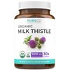 USDA Organic Milk Thistle Capsules - 80% Silymarin Supplement for Liver Support- Super Concentrated 300mg of 30:1 Milk Thistle Extract Equivalent to 9,000mg - Milk Thistle Liver Detox 60 Day Supply