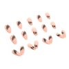 Foccna Medium Length Almond Press on Nude Acrylic Nails for Women,Artificial Jelly Glue Sticker on Nails, Abstract Fake Nails for Nail Art Manicure Decoration 24pcs