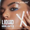 VIOLA HOSUE Glitter Eyeshadow,Liquid Metallic Shimmer Eye Looks Eyeshadow, High Pigmented Eyeshadow Stick, Long Lasting Eyeliner Liquid 2.5ml/0.09fl .oz (Champagne)