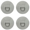 YYST 4 X Stainless Steel D-ring Pad/patch for PVC Inflatable Boat Raft Dinghy Kayak - No Glue included- Instruction Included- Light Grey