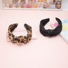 BEGOOD Headbands for Women Womens Knotted Wide Headbands Black Headband Fashion Top Knot Hairband Leopard Girls Headbands Hair Accessories 2Pcs