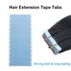 120 Pieces Hair Extension Tape Tabs Double Sided Replacement Tape Adhesive Hair Extension Tapes for Hair Extensions Wigs Supplies (Blue)