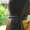Parcelona French Long and Thin Black Celluloid Hair Clip Barrette