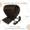 LaaVoo U Tip Hair Extensions Real Human Hair Brown U Tips Hair Extensions Medium Brown Remy Hair Extensions Utips Hot Fusion Straight Pre Bonded Extensions 50g 50s 16 Inch