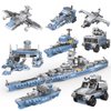 MEOA Military Army Building Toys for 3 4 5 6 7 8 9 10 11 12+ Year Old Boys 8IN1 USS Missouri Battleship Stem Building Blocks Military Bricks 25 Models Engineering Building Kits Educational Toys