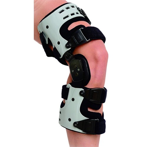 Superior Braces OA Unloader Knee Brace for Arthritis Pain, Osteoarthritis, Knee Joint Pain and Degeneration, Universal Size, FITS LEFT LEG LATERAL and RIGHT LEG MEDIAL, Gray & Black (Left)